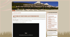 Desktop Screenshot of chroniquesdenhaut.com