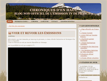 Tablet Screenshot of chroniquesdenhaut.com